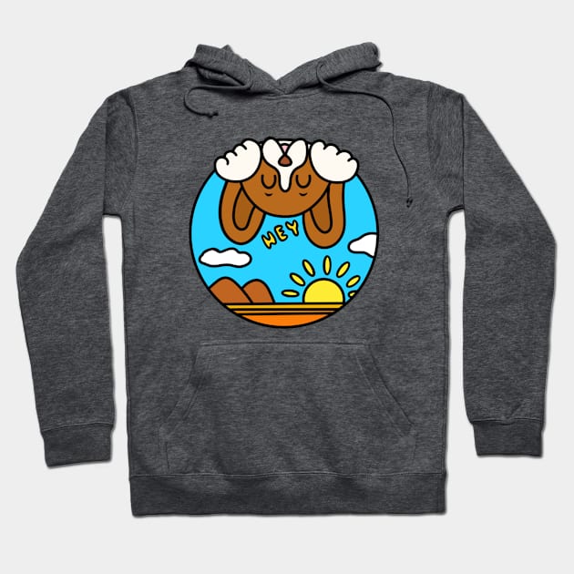 Funny playful cartoon beagle Hoodie by Andrew Hau